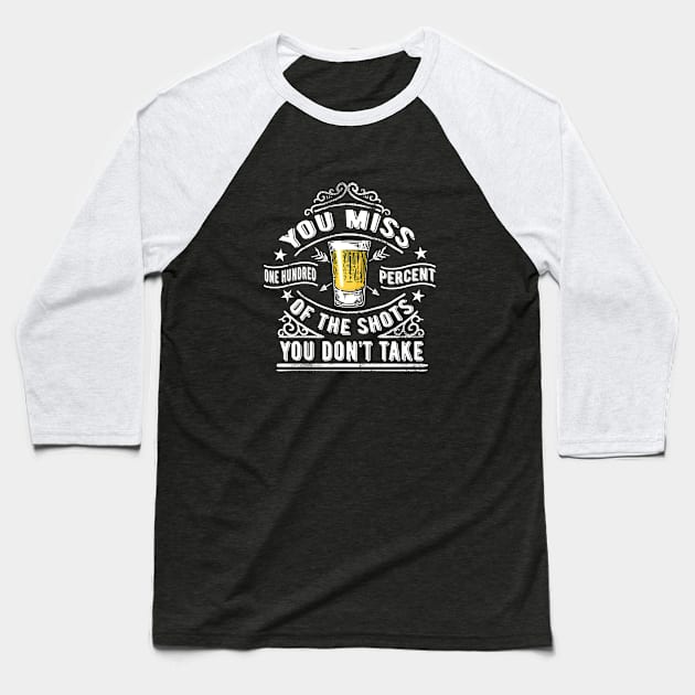 Miss All The Shots Baseball T-Shirt by AmliArt